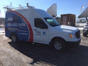 Van in sun